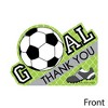 Big Dot of Happiness Goaaal - Soccer - Shaped Thank You Cards - Baby Shower or Birthday Party Thank You Note Cards with Envelopes - Set of 12 - 3 of 4