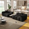 SYFERLORY 102.36"Luxury Modern Upholstered Sofa For Living Room, Square Arm and 3 Seater Sofa,No Assembly Needed(Chenille Fabric,Black) - 4 of 4