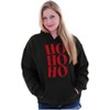 Christmas Santa Saying Ho Ho Ho Hoodie Sweatshirt Women Men Brisco Brands - 3 of 4