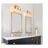 KAISITE 2 - Light Black and Gold Dimmable Bathroom Vanity Light with Globe Glass Shade - 4 of 4