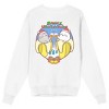 Bananya Merry Christmas Cheers Adult White Crew Neck Long Sleeve Sweatshirt - 2 of 4