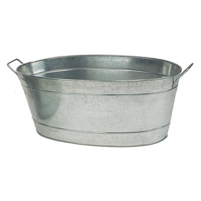 30.5"  Large Oval Galvanized Tub Steel - ACHLA Designs