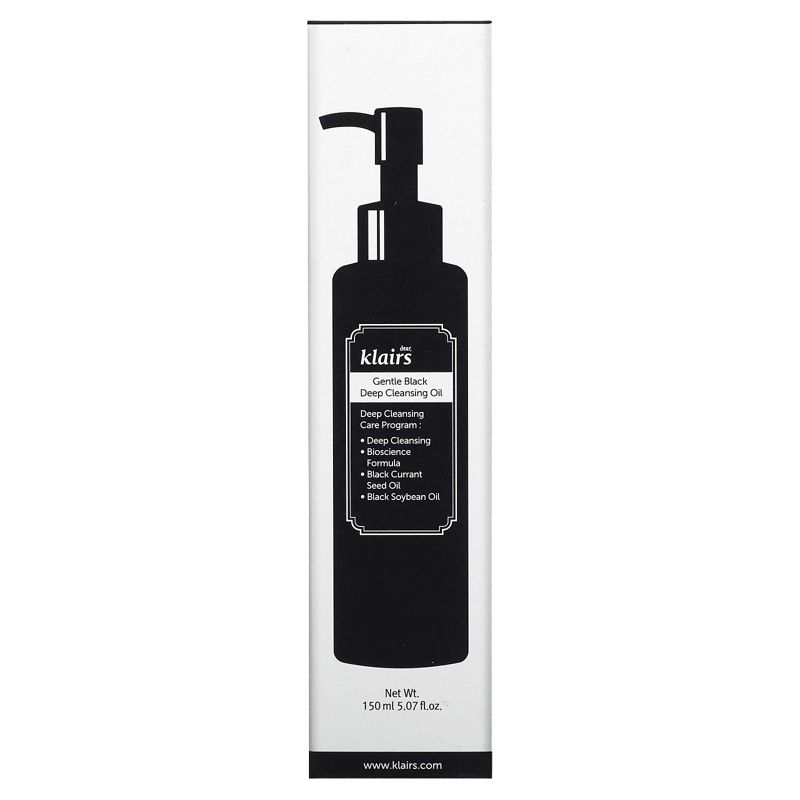 Dear, Klairs K-Beauty Skincare Gentle Black Deep Cleansing Oil, 5.07 fl oz (150 ml), 2 of 4