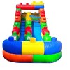 Pogo Bounce House Crossover Kids Inflatable Water Slide, Building Block no blower, 12 ft - 2 of 4