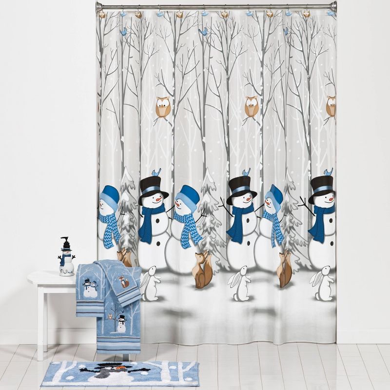 Winter Friends Shower Curtain Blue - SKL Home, 4 of 5