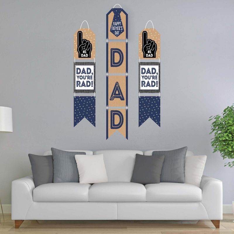 Big Dot of Happiness My Dad is Rad - Hanging Vertical Paper Door Banners - Father's Day Party Wall Decoration Kit - Indoor Door Decor, 2 of 8