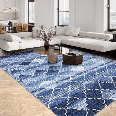 Area Rugs Moroccan Rugs Geometric Rug Non-Slip Rugs Abstract Distressed Accent Carpet