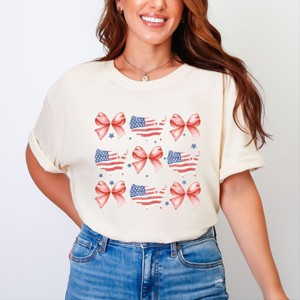 Simply Sage Market Patriotic America Stacked Coquette Garment Dyed Tee - 1 of 4