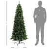 6' Artificial Pencil Christmas Trees, with Auto Open, Steel Base, Pine Needles - 3 of 4