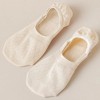 Alilang Women's Solid No Show Socks Non Slip Cotton 6Pk - 3 of 4