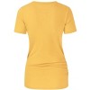 Clearlove Maternity Tunic Tops Maternity Shirt Side Button and Ruched Maternity Tunic Tops Maternity Short Sleeve T-Shirts - 3 of 4