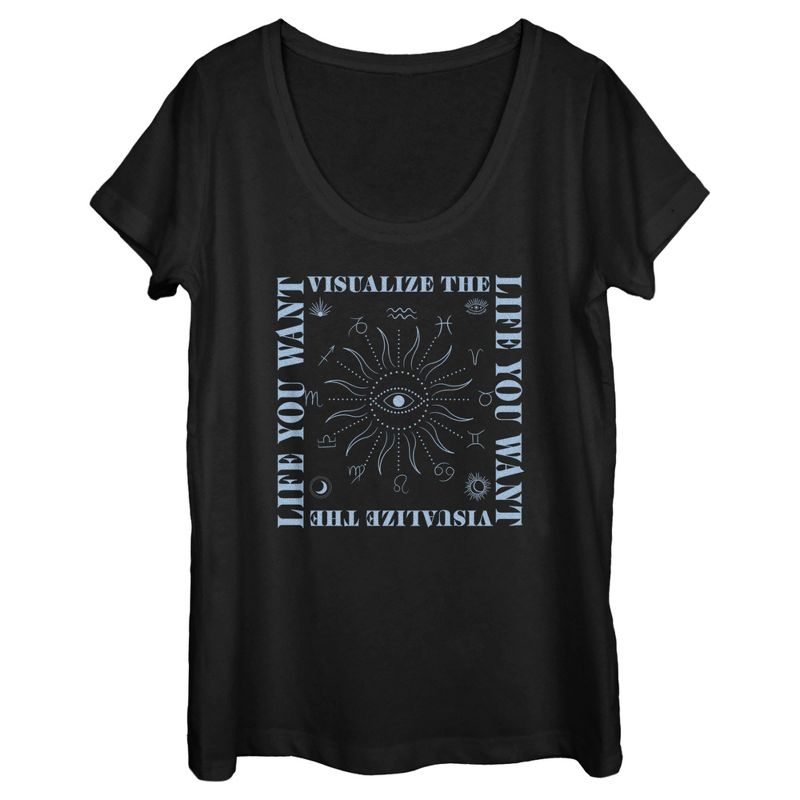 Women's Lost Gods Visualize the Life You Want T-Shirt, 1 of 5