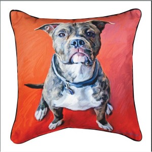 Square Throw Pillow KRATOS AT YOUR SERVICE Print – 18 Inch by Manual Woodworkers and Weavers - 1 of 3