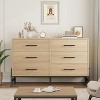 Homhougo 52" Wide 6-Drawer Closet Dresser, Freestanding Wooden Storage Cabinet for Bedroom & Living Room - 3 of 4