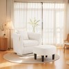 COMHOMA Swivel Accent Chair with Ottoman, Chenille Barrel Armchair Set, Removable Back Pillow & Armrest Covers - 2 of 4