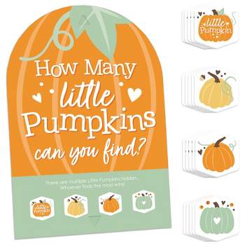 Big Dot of Happiness Little Pumpkin - Fall Birthday Party or Baby Shower Scavenger Hunt - 1 Stand and 48 Game Pieces - Hide and Find Game