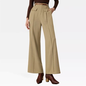 Women High Waist Casual Wide Leg Long Palazzo Pants Loose Business Work Office Slacks Trousers - 1 of 4