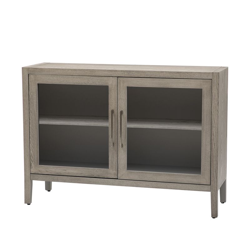 Modern Sideboard, Buffet Storage Cabinet with Tempered Glass Doors and Adjustable Shelves-ModernLuxe, 5 of 14
