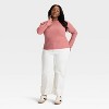 Women's Split Long Sleeve Boat Neck Rib-Knit Top - Ava & Viv™ - 3 of 3