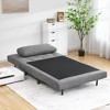 Costway Convertible Sofa Bed 3 Position Folding Sleeper Chair w/ Pillow Blue\Beige\Grey - 3 of 4