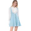 INSPIRE CHIC Women's Button Overalls Pinafore Suspenders Skirt - 2 of 4