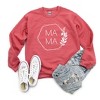 Simply Sage Market Women's Graphic Sweatshirt Mama Floral Hexagon - 2 of 2