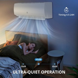 9,000 Btus Mini Split AC, 19 SEER2 Wall Mounted AC , Ductless Inverter Split-System Air Conditioners Cools up to 450 Sq.Ft, WIFI and Remote Control - 1 of 4