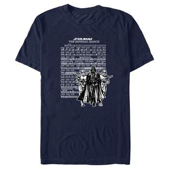 Men's Star Wars Imperial March White Music Sheet T-Shirt