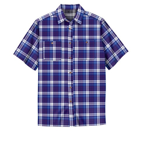 Dark purple plaid sales shirt