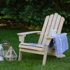 Northlight 36" Natural Brown Classic Folding Wooden Adirondack Chair - 2 of 4