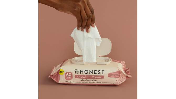 The Honest Company Nourish + Cleanse Plant-Based Baby Wipes - Sweet Almond (Select Count), 2 of 8, play video