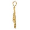 Black Bow Jewelry 14k Yellow Gold Large Textured Scorpion Pendant - 2 of 4