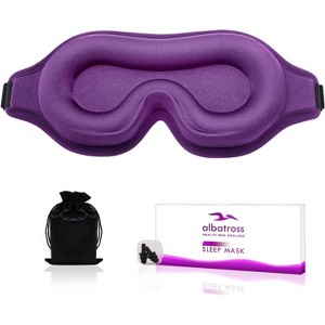 Weighted Eye Mask for Sleeping for Men and Women, Ideal for Lash Extensions, Travel Blackout Night Blindfold with Adjustable Strap - 1 of 4