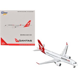 Airbus A220-300 Commercial Aircraft "QantasLink" (VH-X4B) White with Red Tail 1/400 Diecast Model by GeminiJets - 1 of 3