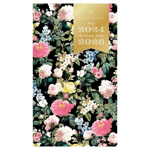 Day Designer 2024-25 Monthly Planner 6.125"x3.625" Stapled Les Fleurs: Pocket Calendar, July-June, Adult Stationery - 1 of 4