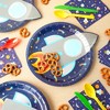 Blue Panda 48 Pack Rocket Ship Paper Plates for Kids Outer Space Birthday Party Supplies, Decorations (9 In) - 2 of 4