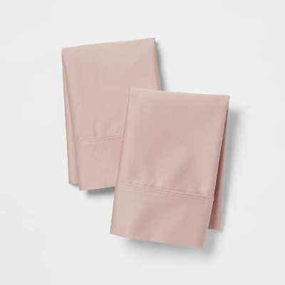 King 400 Thread Count Solid Performance Pillowcase Set Blush - Threshold™