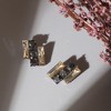SOHI Women's Champayne Gold Crystal Bar Stud Earrings - 2 of 4