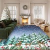TackView Christmas Rug, Washable Rugs with Non Slip TPR Backing, Snowman & Reindeer Xmas Holiday Carpet, for Laundry, Entryway - 2 of 4