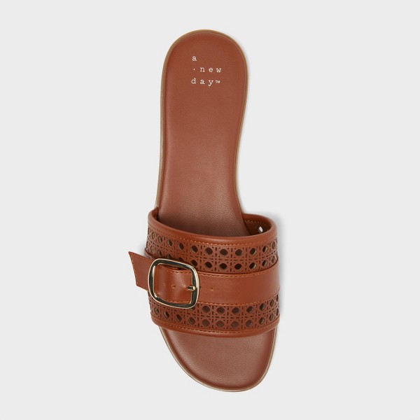 Sandalias Tamar para mujer con plantilla de espuma viscoelástica - A New Day™ Cognac 3