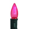 Northlight Pack of 4 Faceted Transparent Pink LED C7 Christmas Replacement Bulbs - 2 of 2
