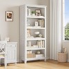 Garvee 5 Tier Storage Wooden Bookcase Farmhouse Bookshelves Rustic Vintage Etagere for Home Office White - 2 of 4