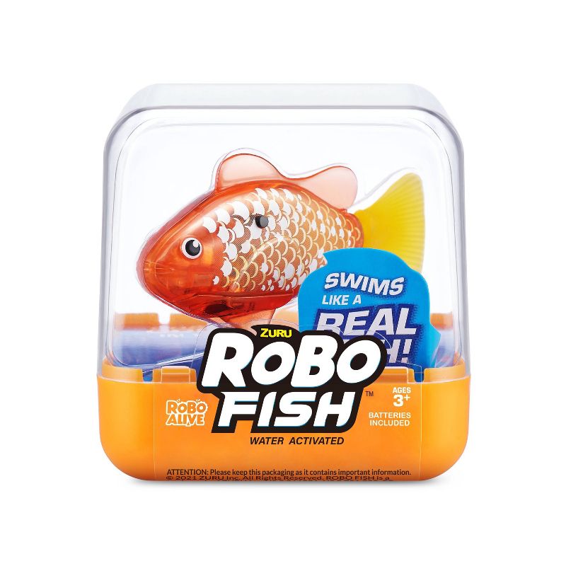 Robo Fish Series 3 Robotic Swimming Fish Pet Toy - Orange Gold by ZURU, 1 of 9