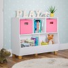 RiverRidge Kids' CatchAll Playroom 35" Toy Storage Organizer with 3 Cubbies and 2 Storage Compartments White with 2 Fabric Bins - 2 of 4