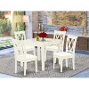 HomeStock 5-Pc Linen White Finish Solid Wood Top-Square Dining Room Set-Seats 4 - 2 of 4