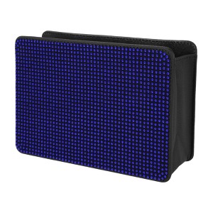 Unique Bargains Car Sunglasses Case Universal Faux Leather Rhinestones Metal 7.87"x 5.51" 1 Pc - 1 of 4