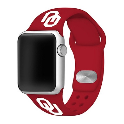 NCAA Oklahoma Sooners Silicone Apple Watch Band 38mm