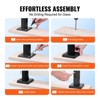 VEVOR Glass Clamp, 4 PCS Square Glass Railing Bracket for 0.31 "-0.47 " Tempered Glass, 304 Stainless Steel Glass Mounting Clamp, Black - 4 of 4