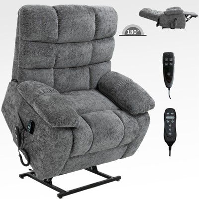 TiramisuBest Lift Recliner Chair Heat Massage Dual Motor Infinite Position Up to 350 LBS Large Electric Power Lift Recliners with Power-Remo