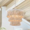 LNC Demetrius 4-Light 18.5" Bohemian/Costal  Empire Small Chandelier, Distressed Gray and White - 2 of 4